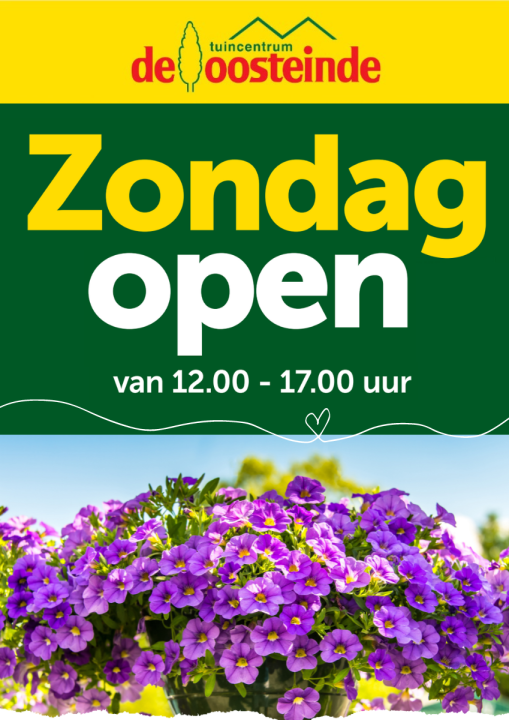Zondag open | Tuincentrum de Oosteinde
