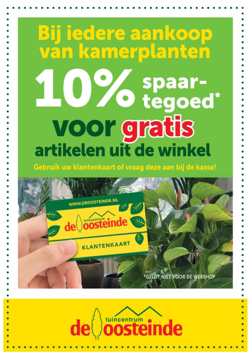 Sparen voor gratis items | de Oosteinde