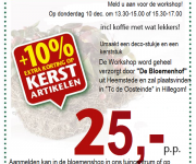 WORKSHOP KERSTSTUK MAKEN FILIAAL HILLEGOM